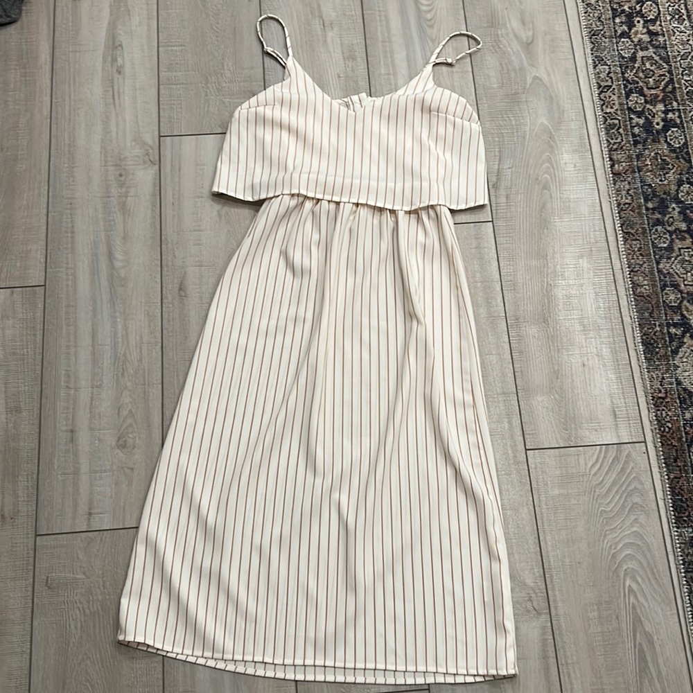 Size small striped spaghetti strap dress